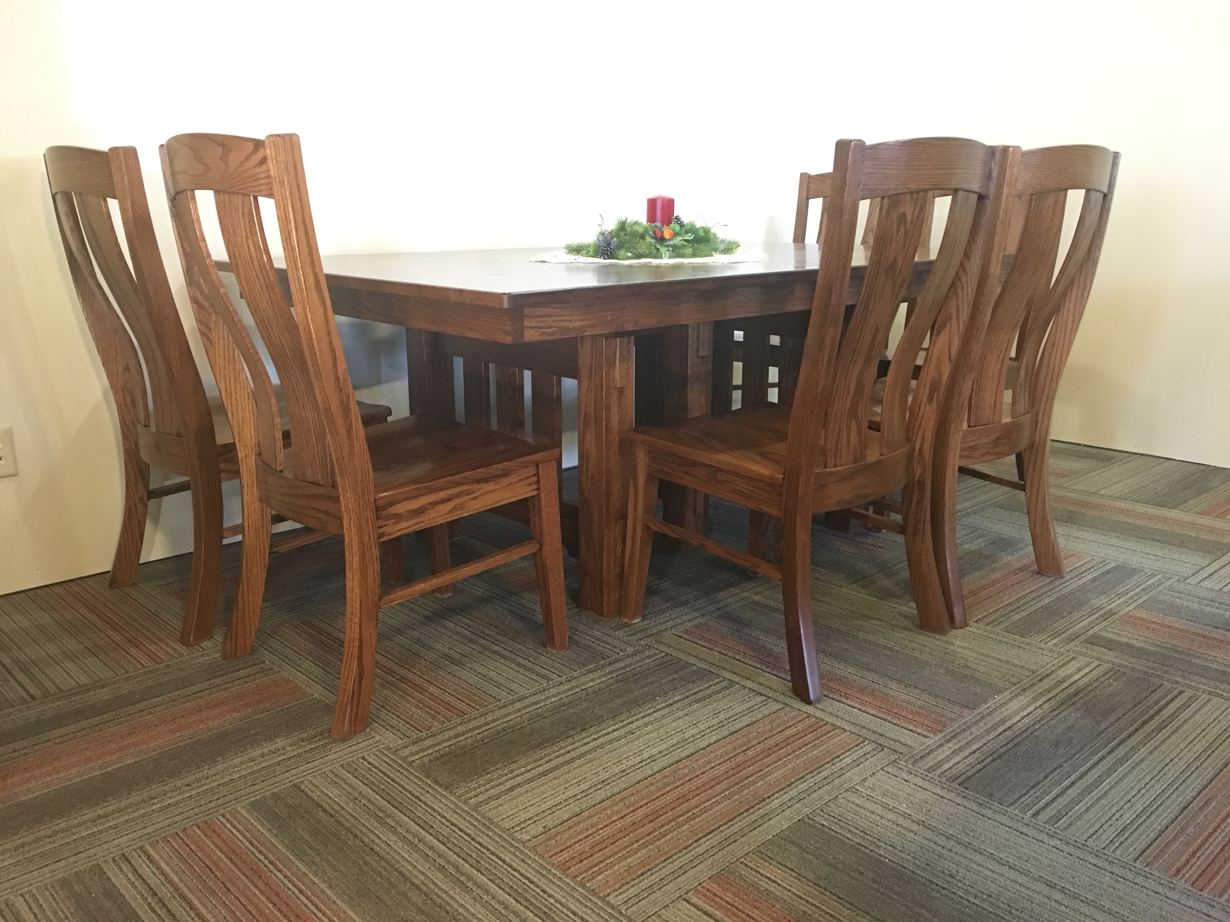 West Point Mission Red Oak Table With Laurie Chairs Wheatstate West Point Mission Red Oak Table With Laurie Chairs Wheatstate Wood Design