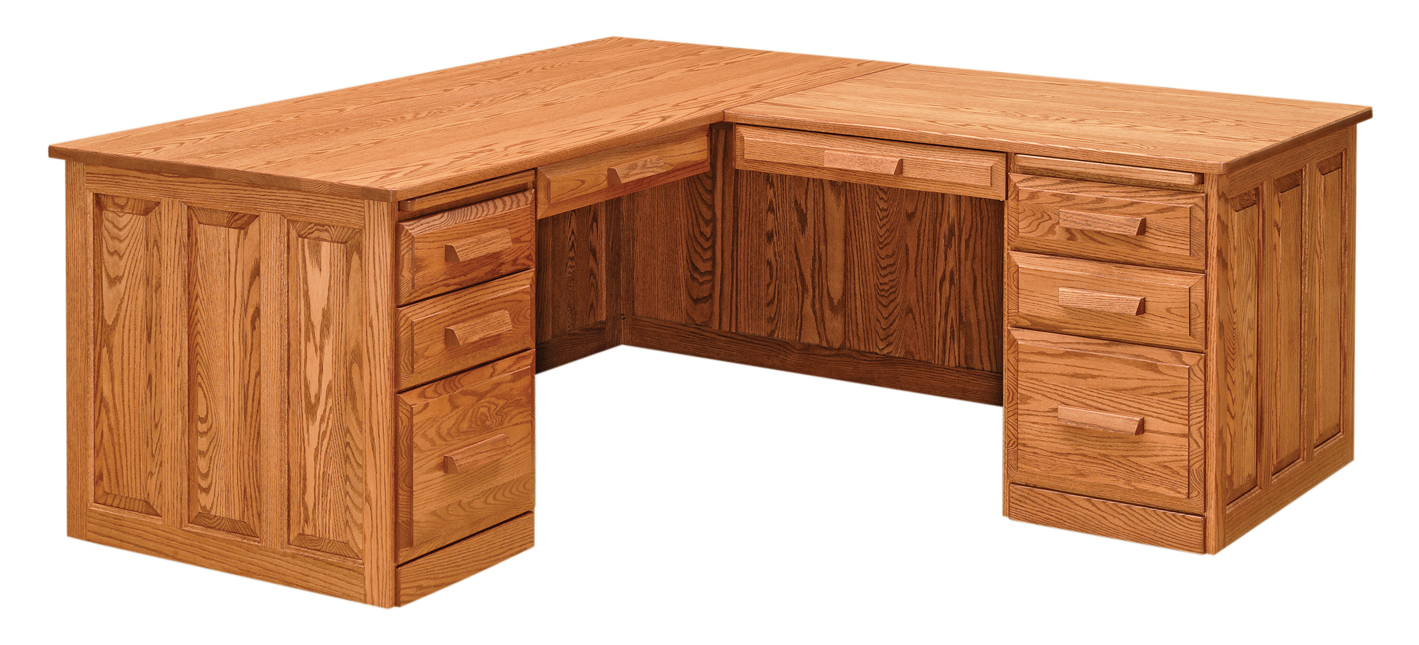 Classic Corner Computer Desk Wheatstate Wood Design