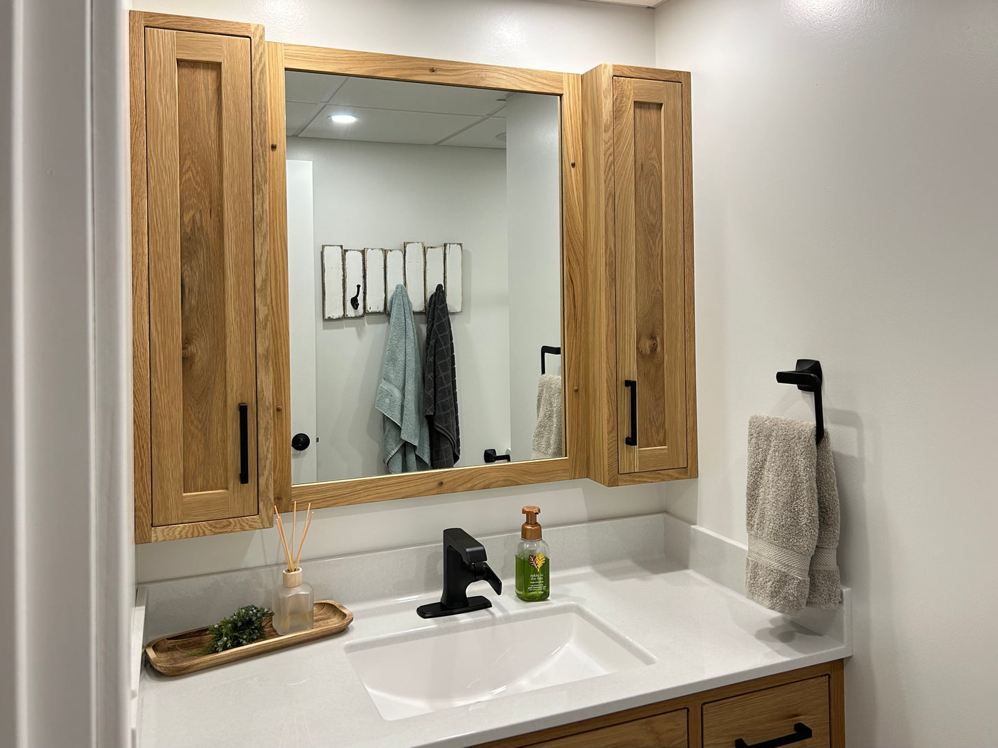 White Oak Bathroom Cabinets