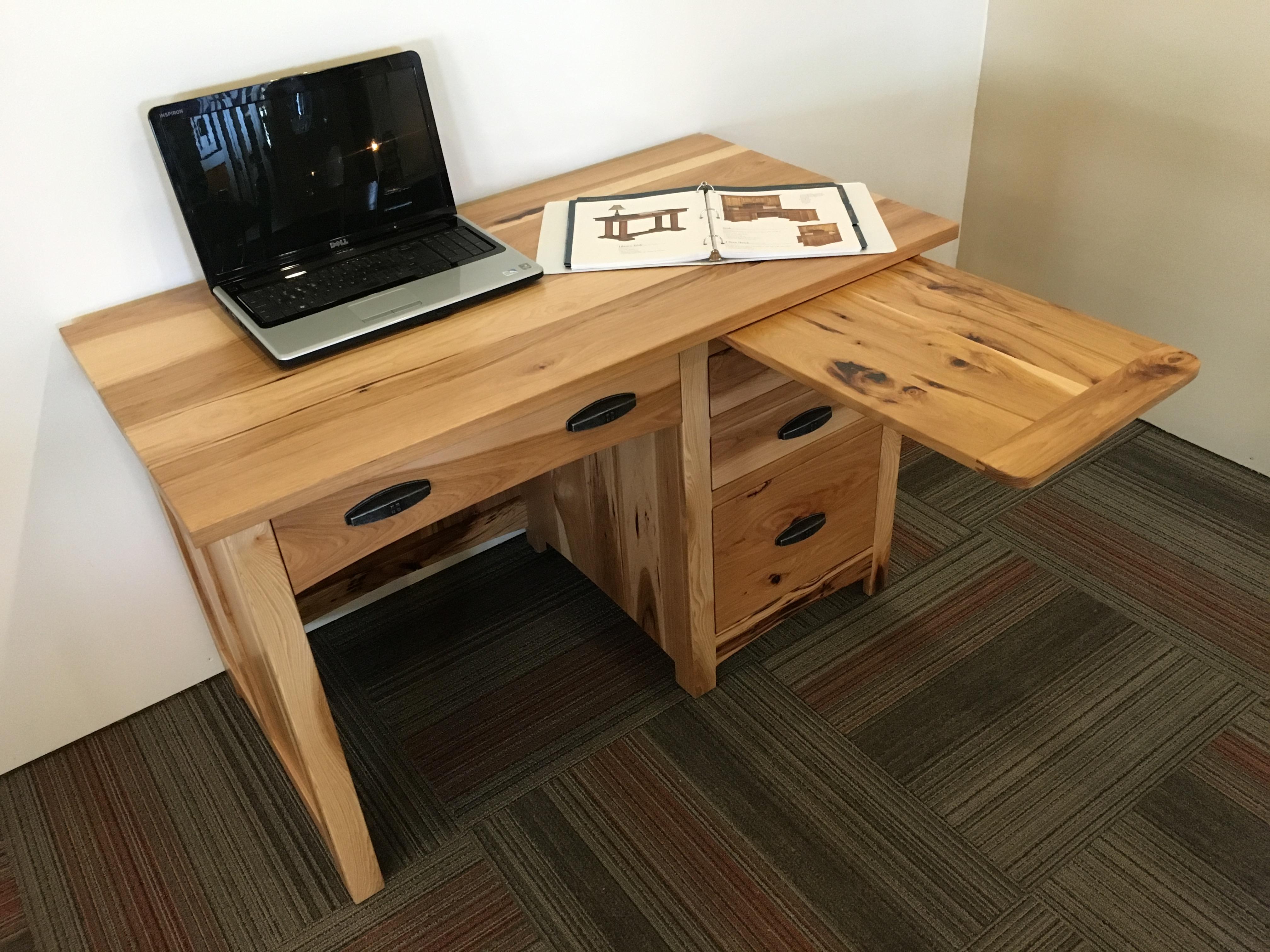 Oakwood Desk Rustic Hickory Wheatstate Wood Design