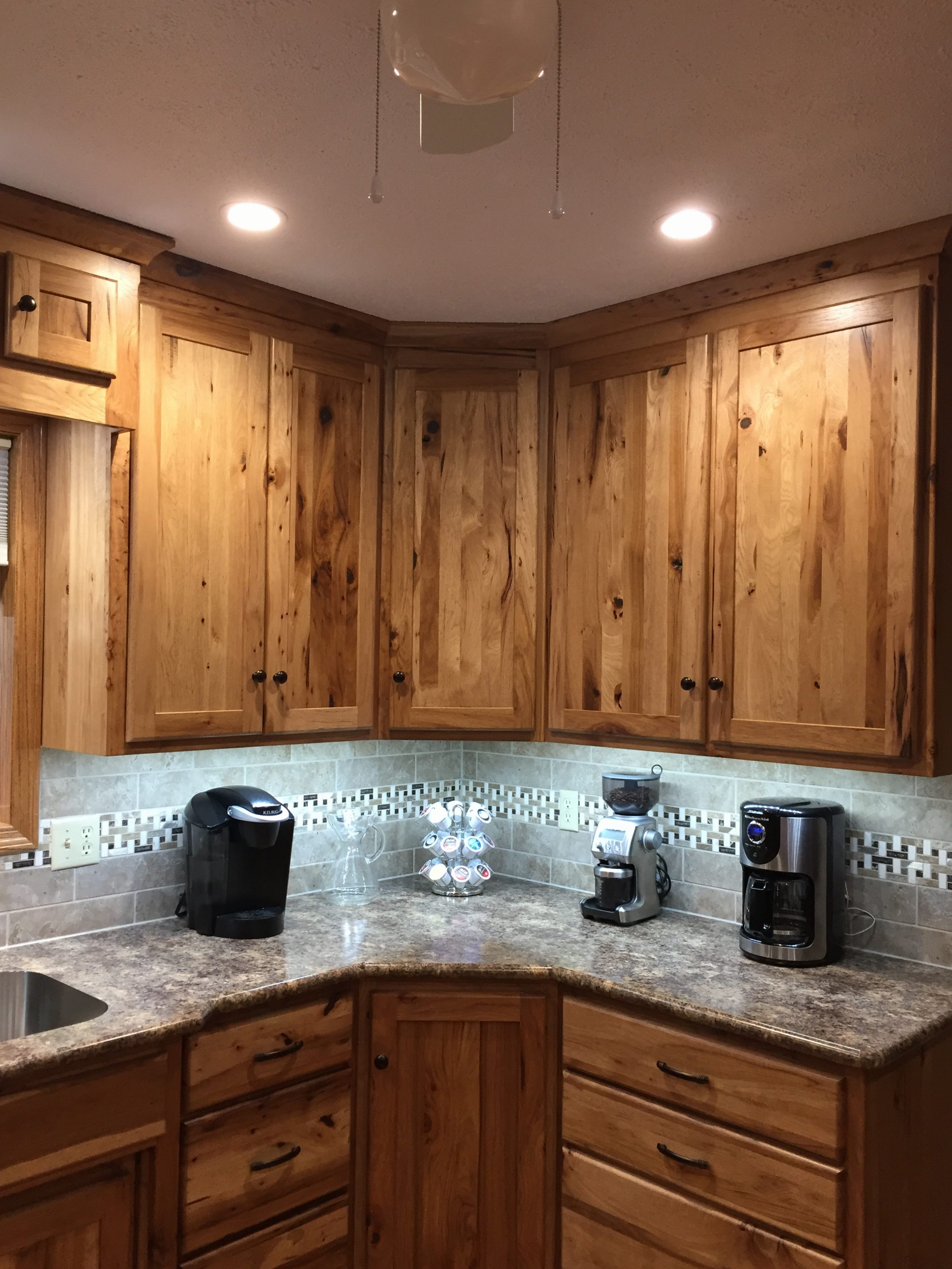 Rustic Hickory Kitchen Cabinets – Wheatstate Wood Design