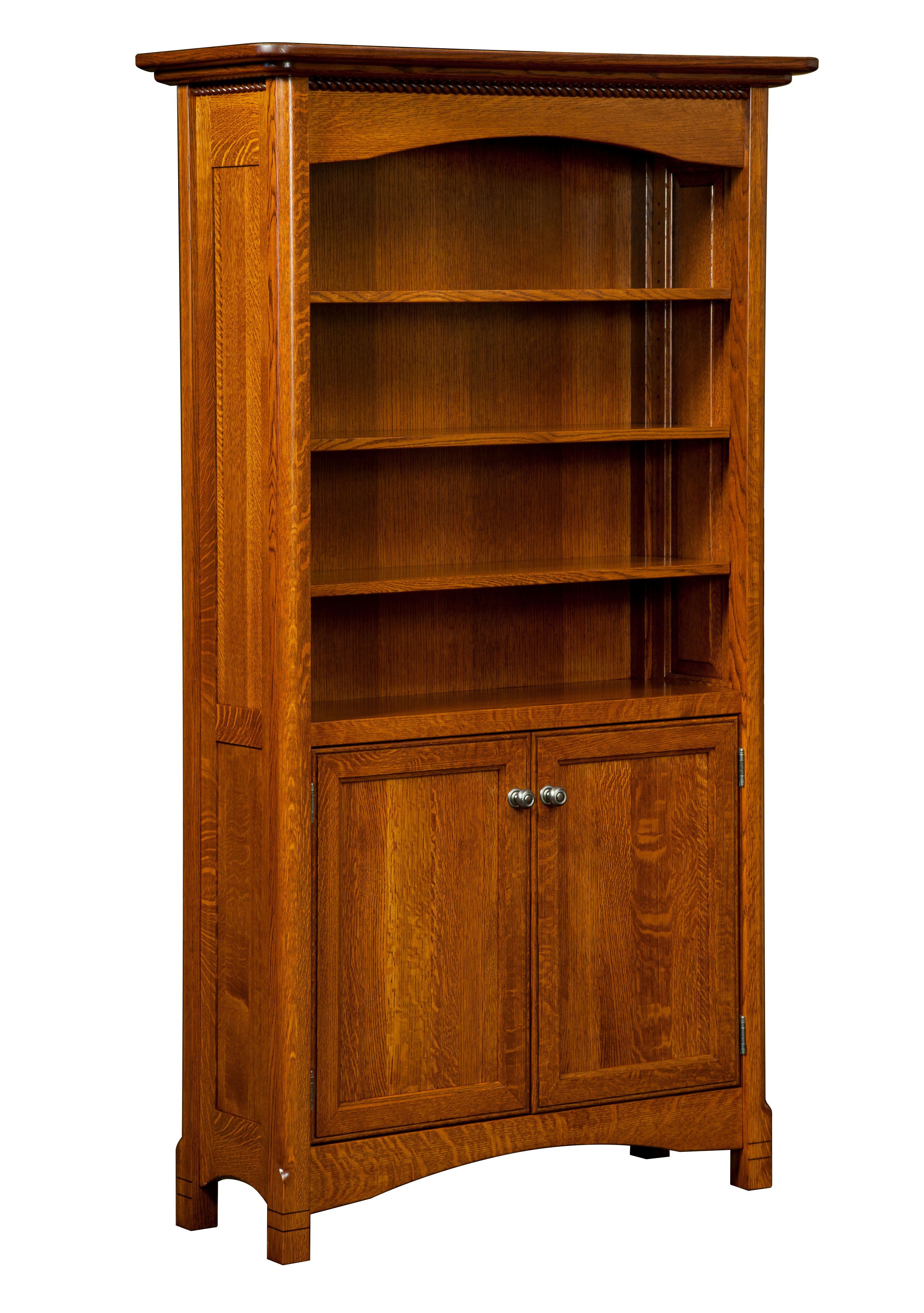 Westlake Bookcase Wheatstate Wood Design   Westlake Bookcase With Doors 