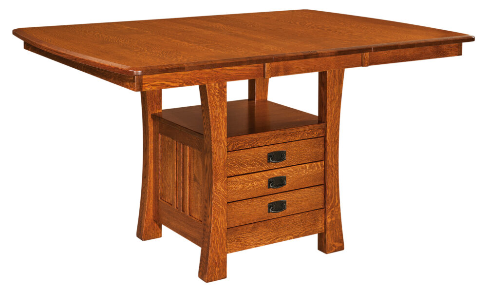 Arts & Crafts Cabinet Table with Leaf