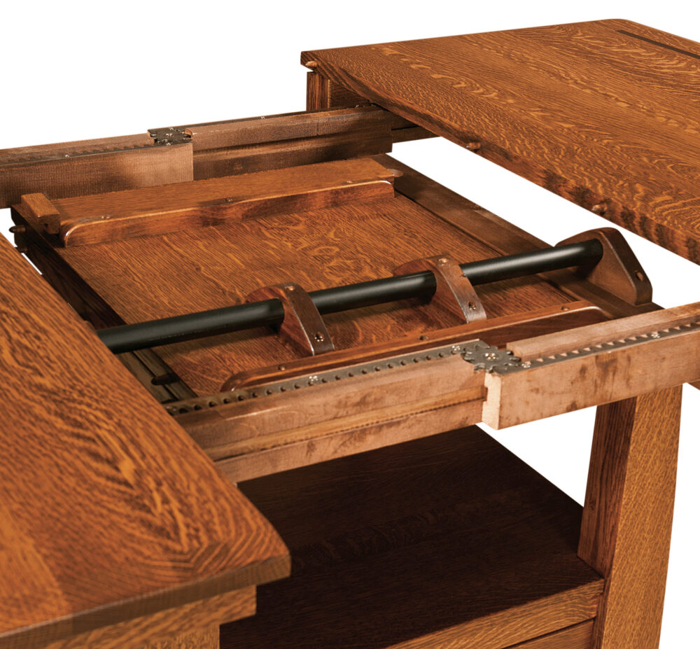 Colebrook Cabinet Table Leaf Storage Detail