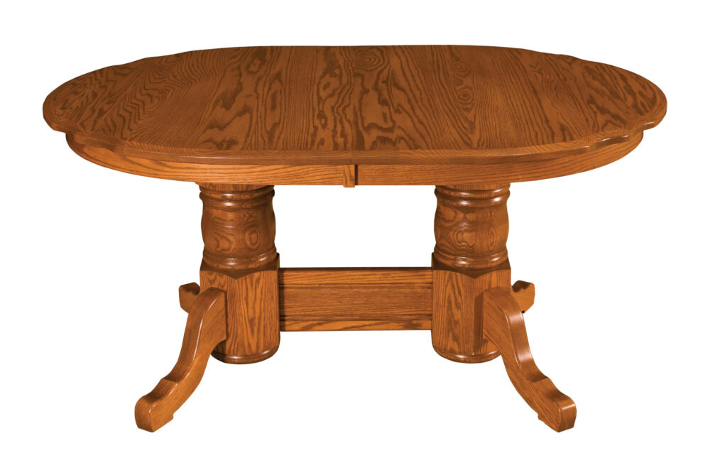 Traditional Double Pedestal Scallop Table