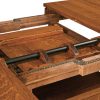 Basset Cabinet Table with Leaf Storage Detail